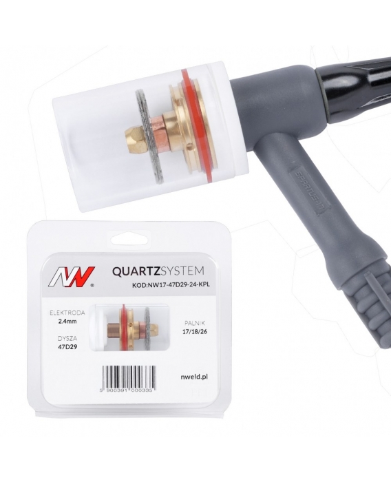 Image 1 buse tig Crystal  à grande lentille L, tamis remplaçable17/18/26 [pour électrode 2,4 mm]